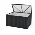 Coffre de rangement extérieur en métal Noir