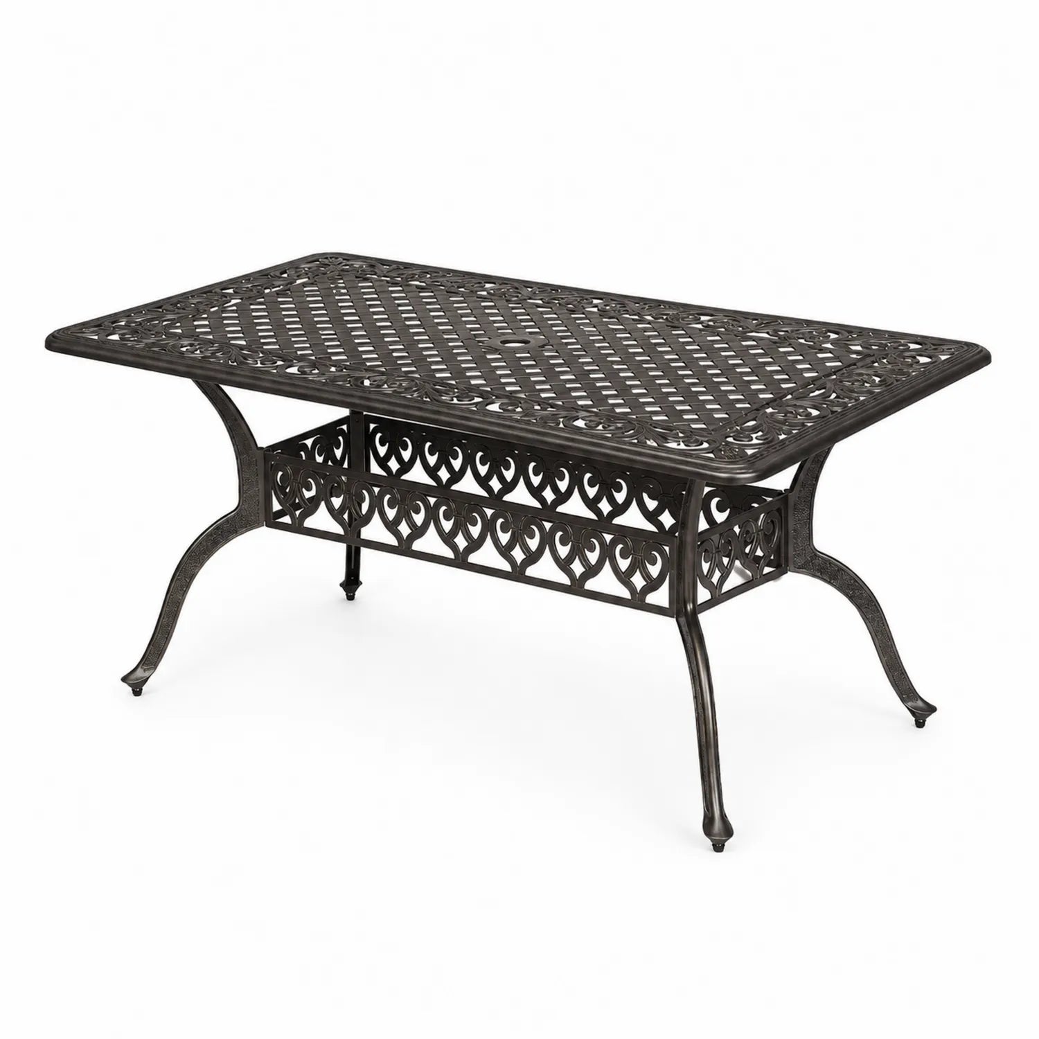 Table rectangulaire en aluminium pour extérieur 150x90x75 cm