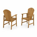 Ensemble de 2 chaises d'extérieur en bois d'acacia, Marron
