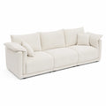 Canapé 3 Places en Tissu Bouclé Beige