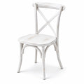 Chaise en bois avec dossier croisé en chêne Blanc vieilli