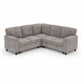 Canapé d'angle en tissu gris
