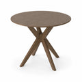 Table ronde en bois massif Marron 120 cm