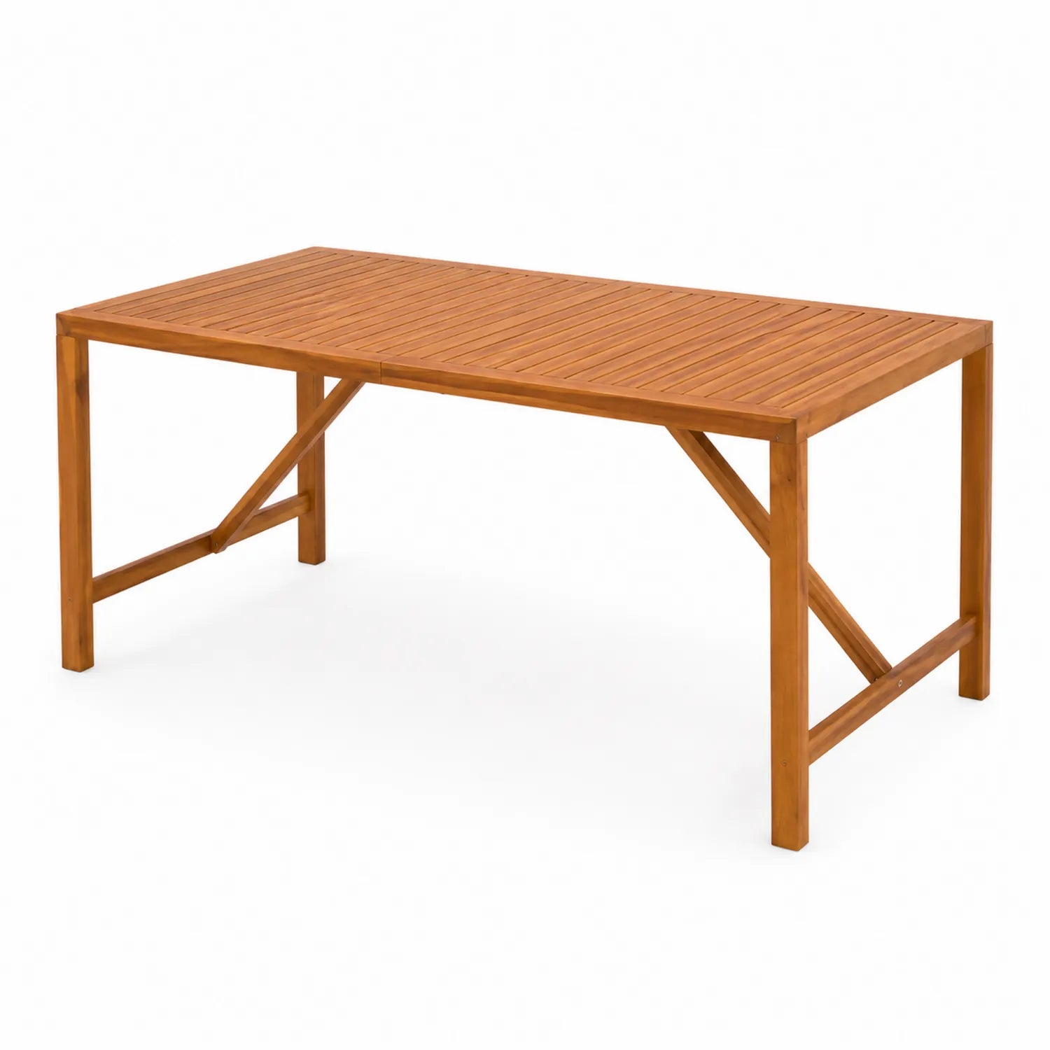 Table en bois d'Acacia pour extérieur 150x90x75 cm Marron