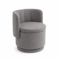 Chaise pivotante en tissu bouclé gris