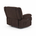 Fauteuil inclinable en tissu marron avec repose-pieds