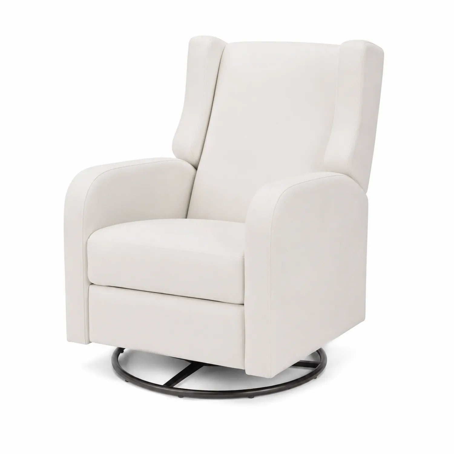 Fauteuil pivotant en cuir synthétique blanc