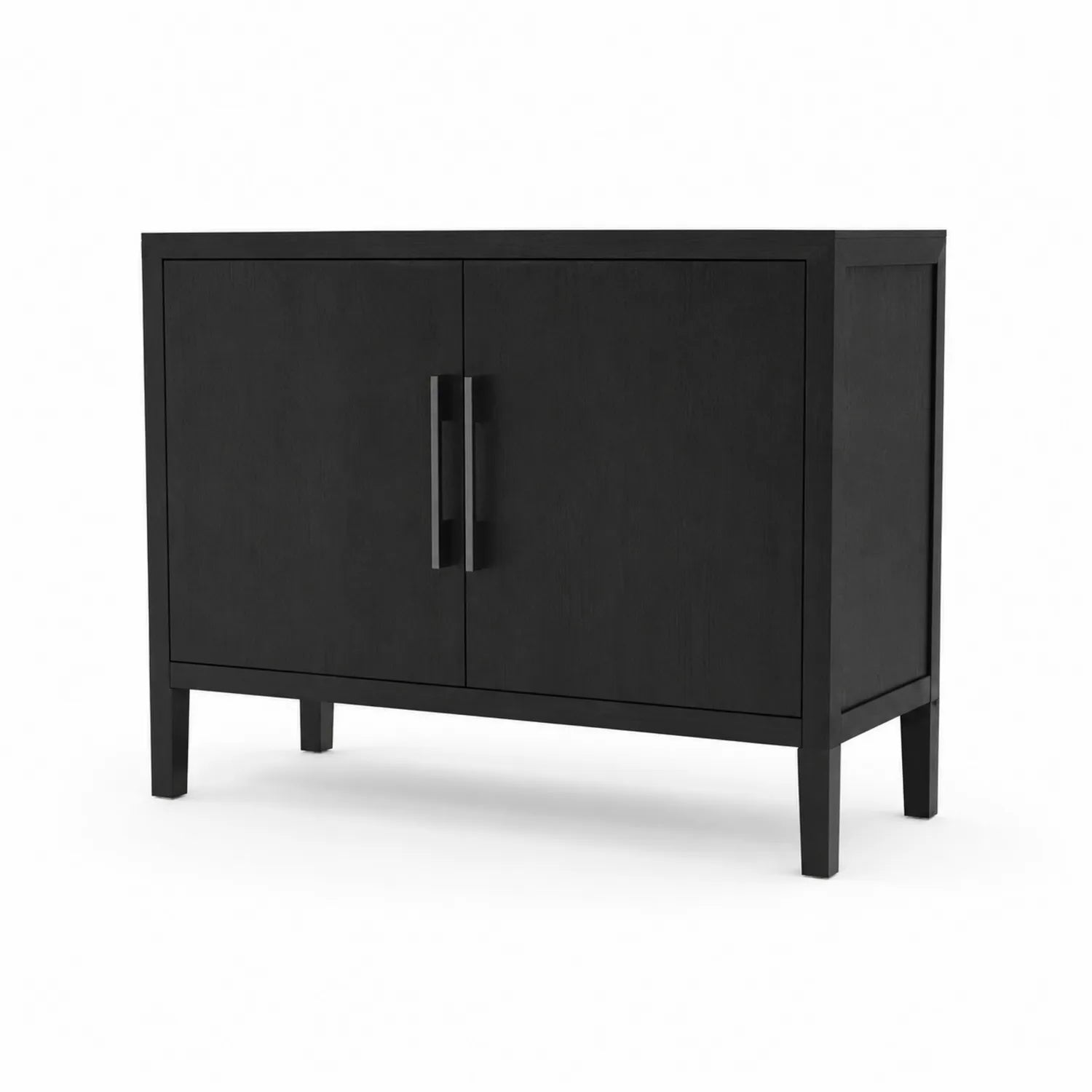 Buffet en bois noir avec portes