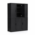 Armoire en bois noir avec étagères réglables