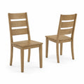 Ensemble de 2 chaises en bois chêne clair