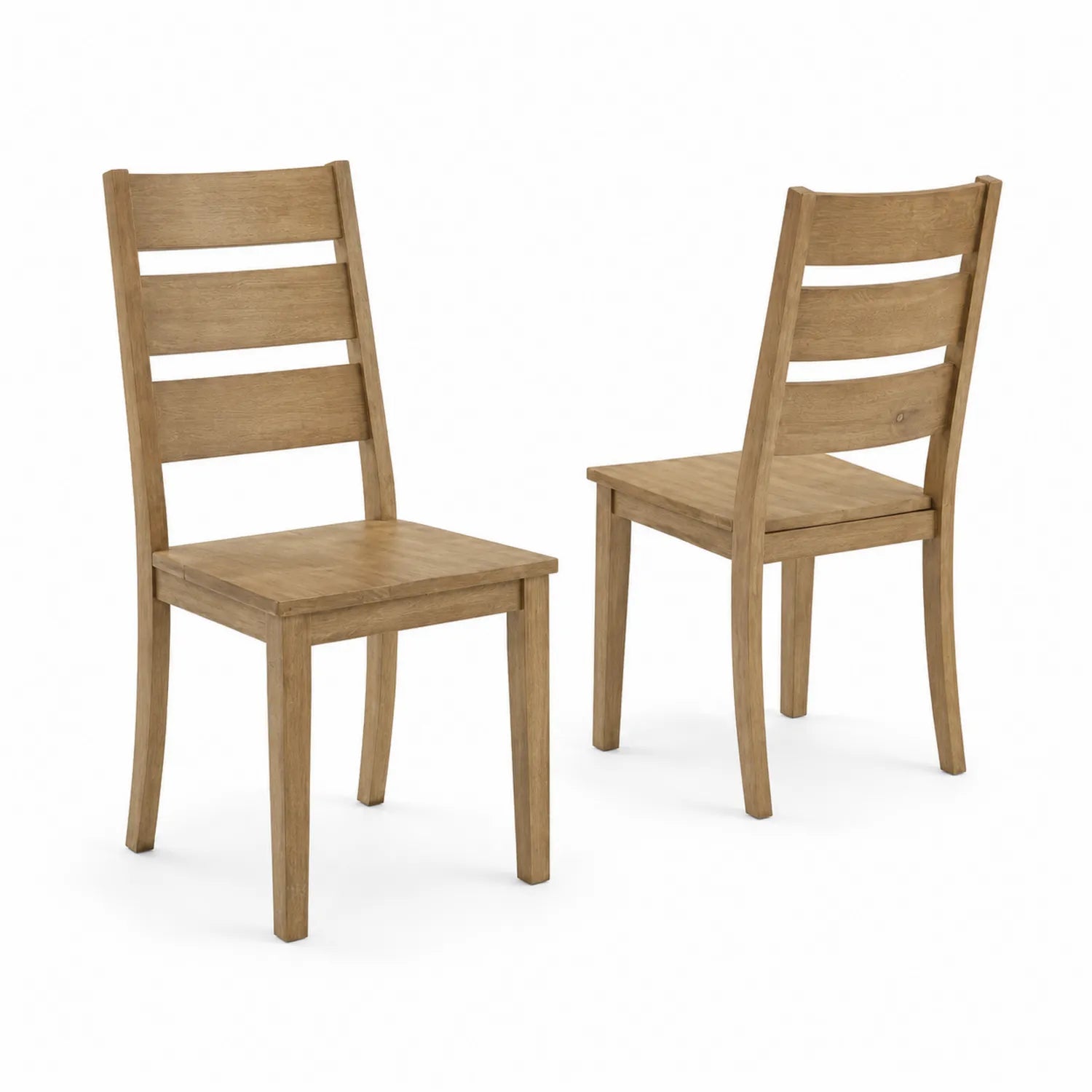 Ensemble de 2 chaises en bois chêne clair