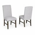 Chaises en tissu gris et bois massif lot de 2